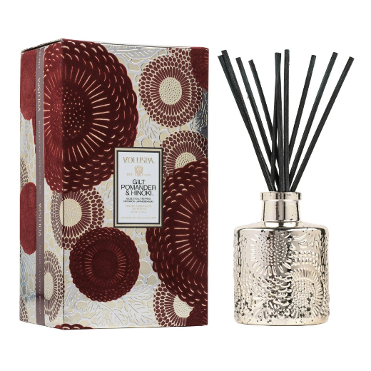 Picture of Gilt Pomander & Hinoki Reed Diffuser