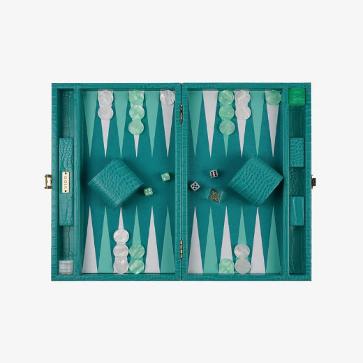 Picture of Teal Alligator Backgammon