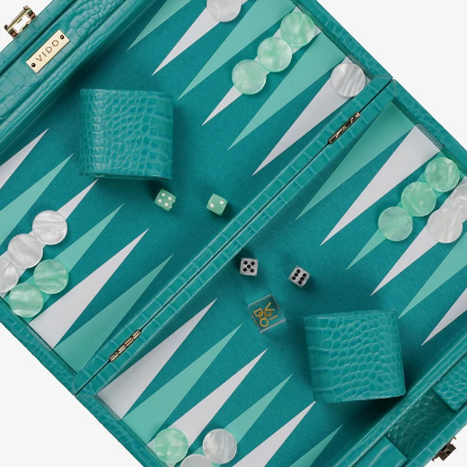 Picture of Teal Alligator Backgammon