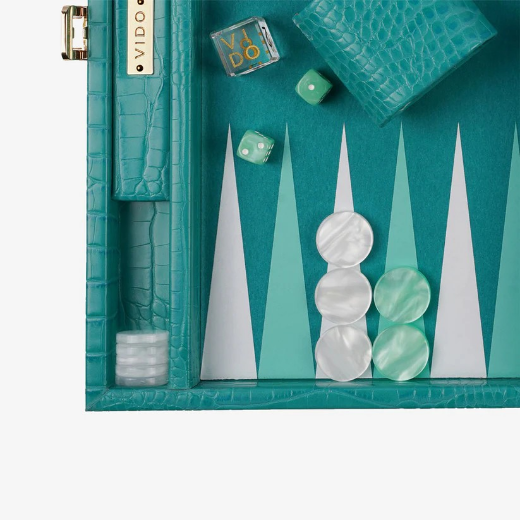 Picture of Teal Alligator Backgammon