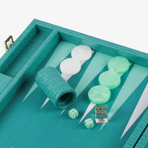 Picture of Teal Alligator Backgammon