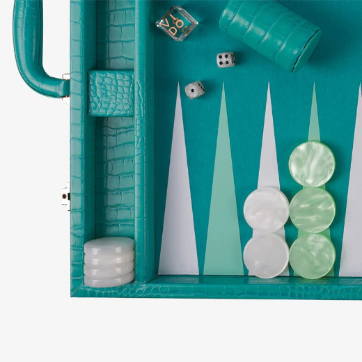 Picture of Teal Alligator Backgammon