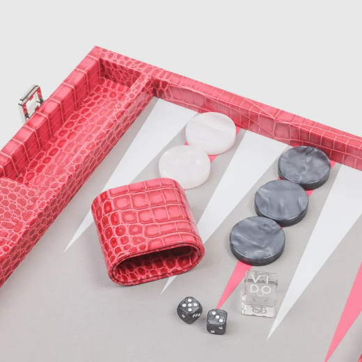 Picture of Raspberry Alligator Backgammon