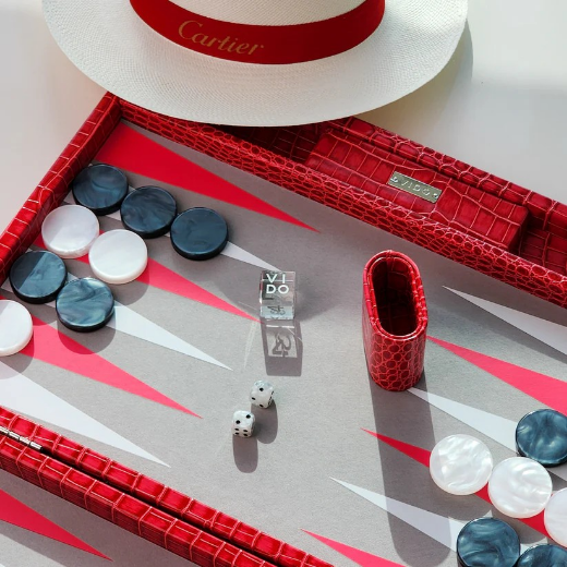 Picture of Raspberry Alligator Backgammon