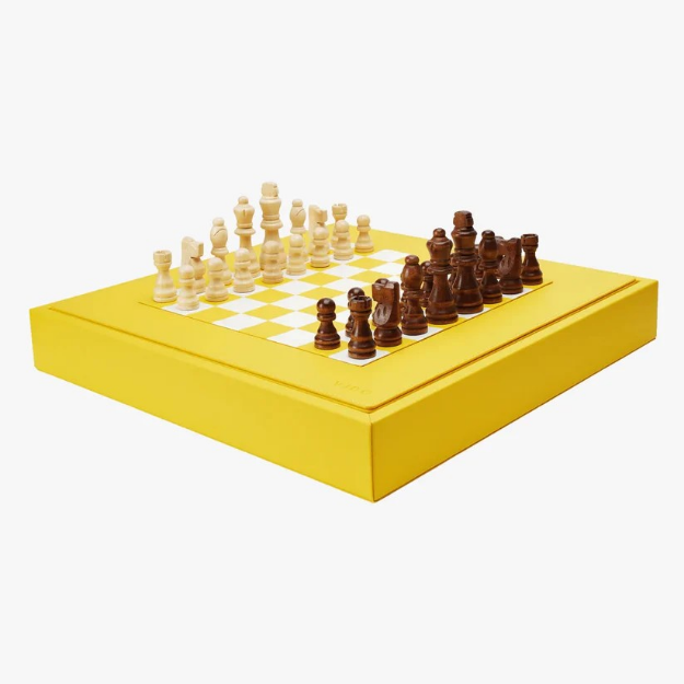 Picture of Lemon Leather Chess Set