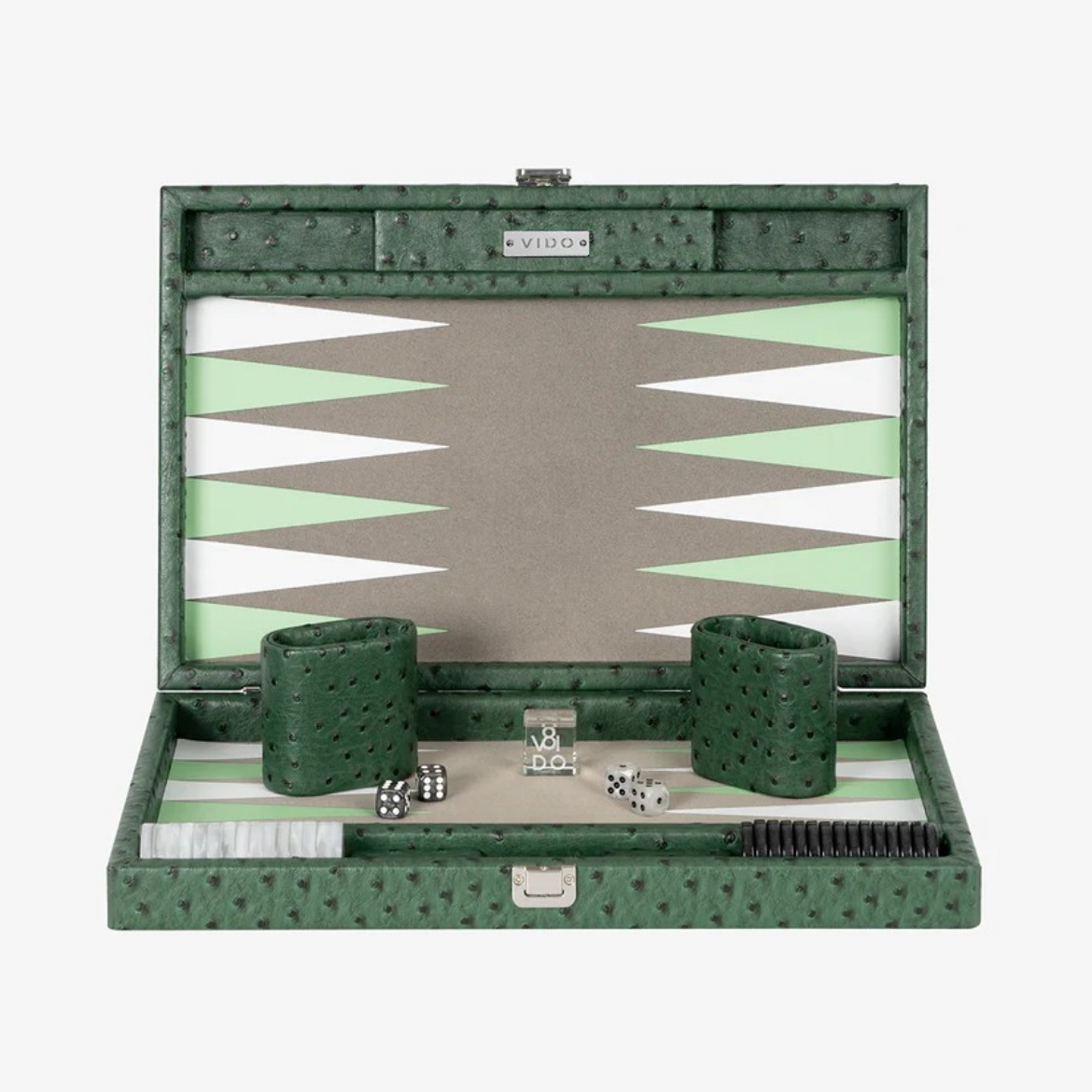 Picture of Forest Green Ostrich Backgammon