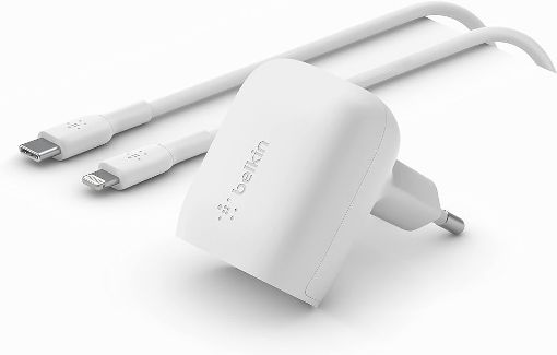 Picture of Belkin BoostCharge USB-C Wall Charger 20W, USB-C PD certified with PPS + 1M USB-C to Lightning Cable