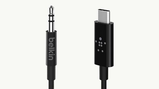 Picture of Belkin F7U079bt06-BLK USB-C TO 3.5 MM AUDIO CABLE, 1.8m Black