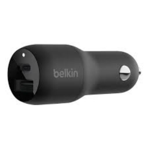 Picture of Belkin BoostCharge 37W Dual USB PD PPS Car Charger, 25W USB-C & 12W USB-A