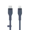 Picture of Belkin CAA009bt3MBL BOOST Flex USB-C Silicone Cable with Lightning Connector, 3M, Blue