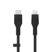 Picture of Belkin CAA011bt1MBK  PRO Flex USB-C Braided Silicone Cable with Lightning Connector, 1M, Black