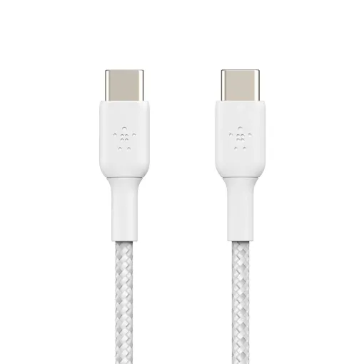 Picture of Belkin CAB004bt1MWH BOOST CHARGE™ USB-C® to USB-C Cable_Braided, 1M, White