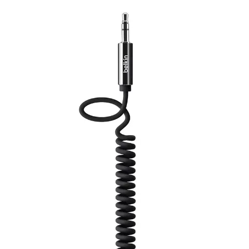 Picture of Belkin AV10126cw06-BLK - MIXIT?™ Coiled 3.5mm Aux Cable 1.8m