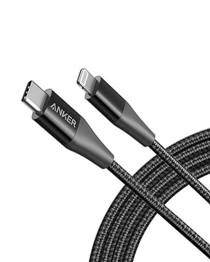 Picture of A8653H11 Anker PowerLine +II USB-C Cable with Lightning Connector 6ft  B2B - UN (excluded CN, Europe) Black Iteration 1 