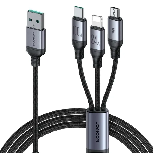 Picture of SA21-1T3 100W 3in1 Cable ( L+C+M) 1.2m-Black