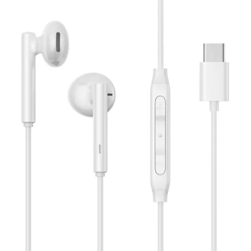 Picture of JR-EC05 TYPE-C Series Half In-Ear Wired Earphones-White