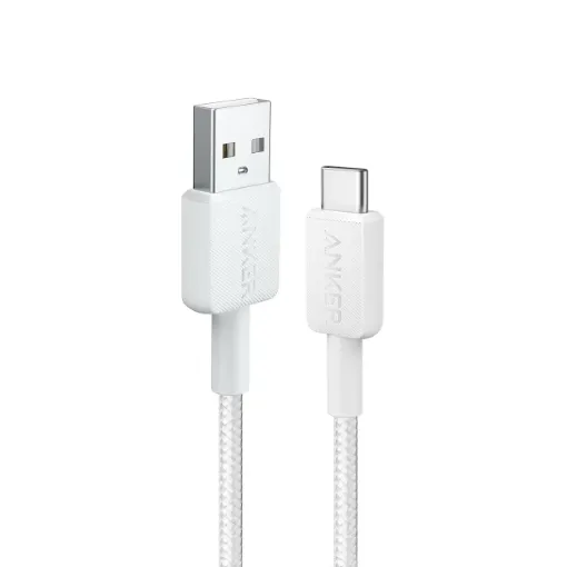 Picture of Anker 322 USB-A to USB-C Cable (6ft Braided) White 