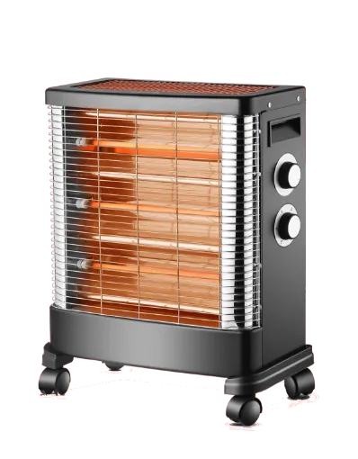 صورة دفاية كوارتز كهربائية بقدرة 2400 وات و3 إعدادات للحرارة مع مفتاح للقلب