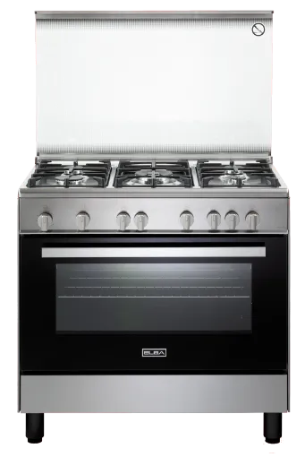 Picture of Elba Gas Cooker 90 cm Stainless Steel Cast iron pan supports 5 gas burners Full Safety