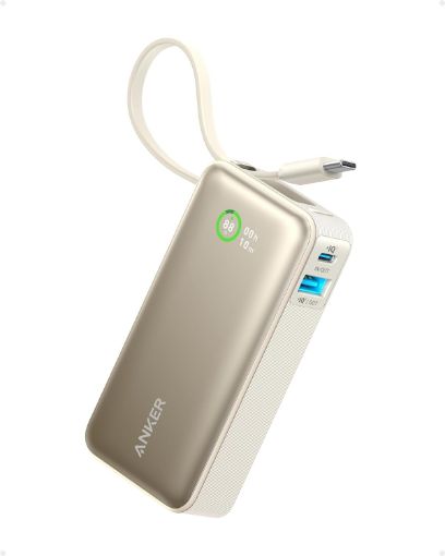 Picture of A1259H21 Anker Nano Power Bank (30W,Built-In USB-C Cable) White