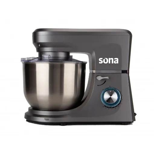 Picture of Sona Stand Mixer 6.5L 1300W 10 Speeds  Gray  3 Attachments For Kneading And Whipping