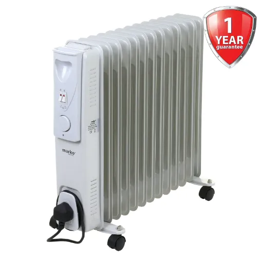 Picture of Electromatic Oil Filled Radiator 13 Fins 2500 W With clothes rack  Full safety system