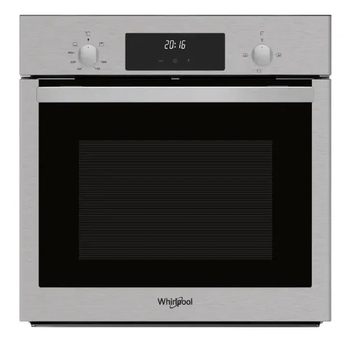 صورة فرن غاز مدمج وشواية غاز 60 سم 62 لتر مع مروحة وشاشة ليد من الفولاذ المقاوم للصدأ