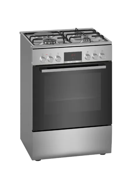 Picture of Bosch HXC39AG51Q Freestanding Dual Fuel Cooker Serie6 60cm 66Lit Eco Clean S.Steel