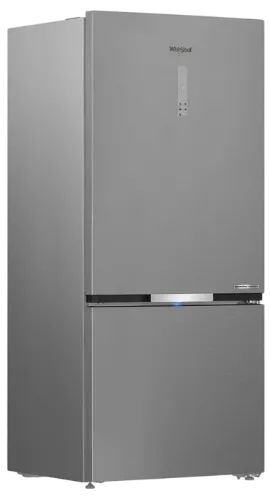 صورة ثلاجة فريزر ويرلبول WBMF 836573 XNA بقاعدة سفلية مقاس 83 سم من الفولاذ المقاوم للصدأ