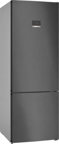 صورة ثلاجة/فريزر سفلي من سلسلة 4، 70 سم، 505 لتر، A++، أسود، من الفولاذ المقاوم للصدأ، شاشة LCD رقمية