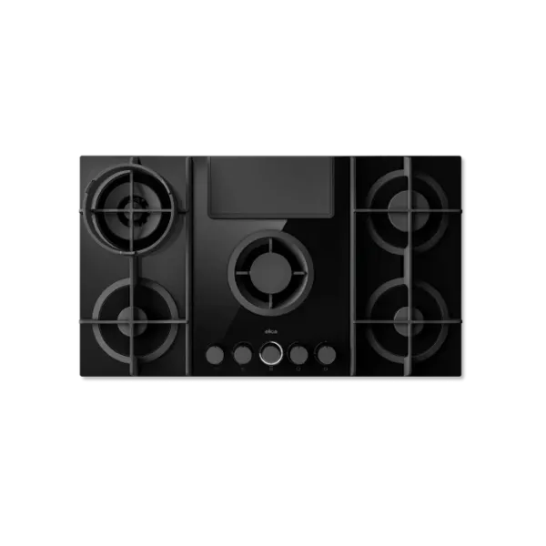 Picture of Hood+Gas Hob 90cm 550m3/h Black Glass