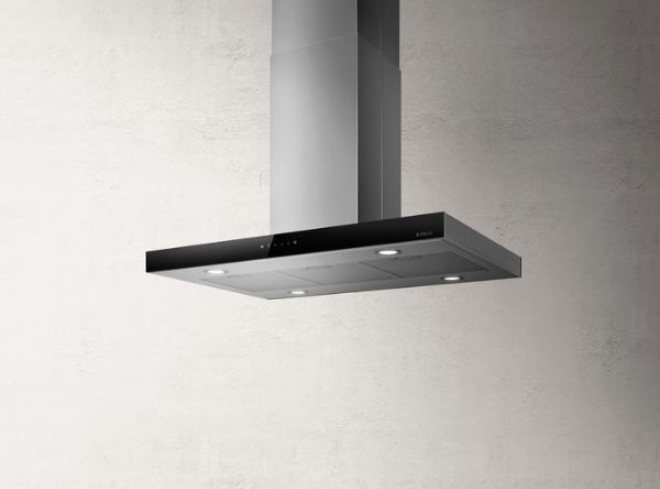Picture of Island Hood 90cm 500M3/H S.Steel+Black Glass