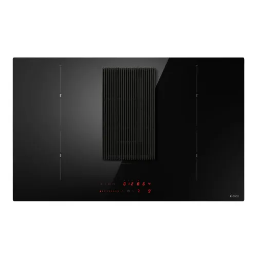 صورة شفاط نيكولا تيسلا + موقد حثي 83 سم 550 متر مكعب/ساعة زجاج أسود BL/F/83