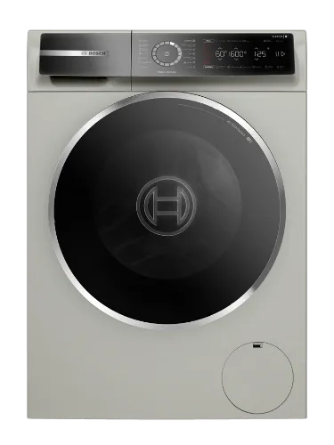 صورة غسالة ملابس سعة 10 كجم، سرعة 1600 دورة في الدقيقة، سلسلة 8، فضية