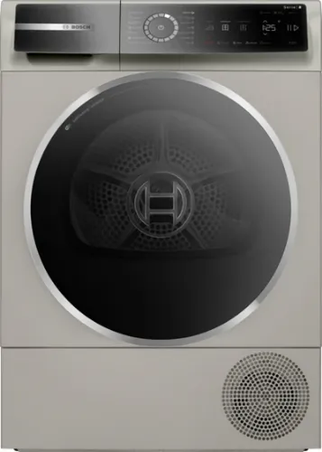 صورة مجفف ملابس مكثف سعة 9 كجم من السلسلة 8 ومضخة حرارية فضية A+++