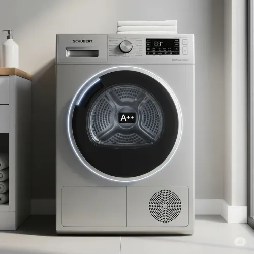 صورة مجفف ملابس شوبيرت DHP10S بمضخة حرارية سعة 10 كجم، فئة كفاءة الطاقة A++، فضي اللون