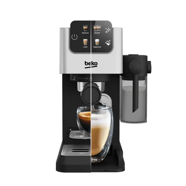 Picture of Beko Espresso Coffee Machine 15 Bar 1628W Cup Size Adjustment with Milk Container