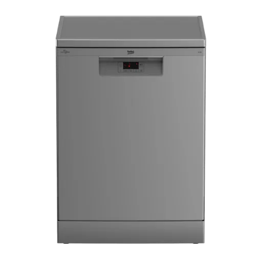 صورة غسالة أطباق بيكو، 6 برامج، 3 بخاخات، سلتان، رمادي، عاكس كهربائي A++