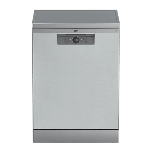 صورة غسالة أطباق بيكو، 6 برامج، 4 بخاخات، سلتان، عاكس كهربائي، فضي، A++