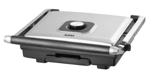 صورة شواية سونا بقوة 2000 واط، تتسع لأربع شرائح، مزودة بخاصية التحكم في درجة الحرارة وألواح غير لاصقة.