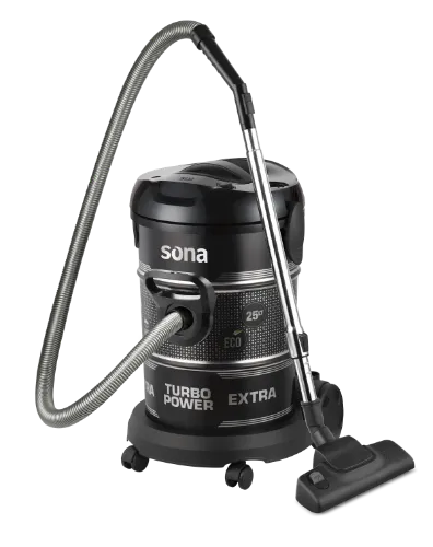 صورة مكنسة سونا الأسطوانية بقوة 2400 واط مزودة بمنفاخ هواء وخزان معدني سعة 25 لترًا