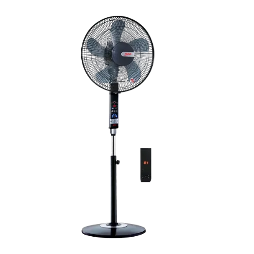 صورة مروحة سونا 16 بوصة، 5 شفرات، مع جهاز تحكم عن بعد وشاشة، دوران 180 درجة