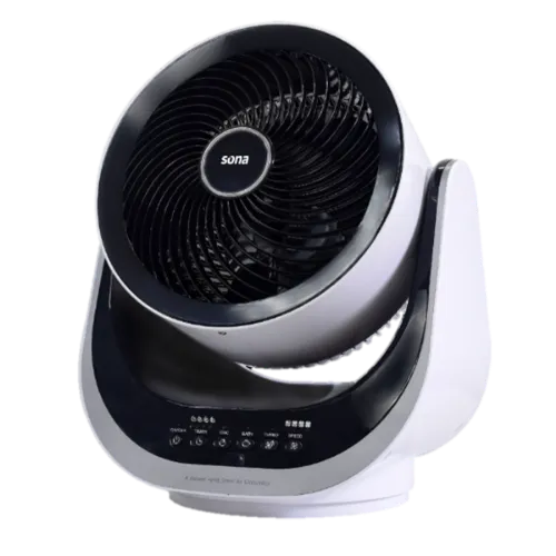 صورة مروحة سونا 9 بوصة مع جهاز تحكم عن بعد ودوران 180 درجة