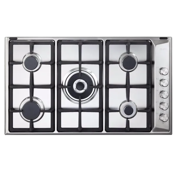 Picture of Elba Gas Hob Built-in 5 Burners 90 cm Stainless steel Cast Iron