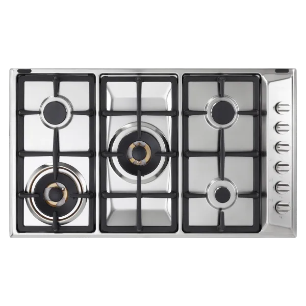 Picture of ELBA, Gas Hob Built-in, 5 Burners, Full Brass, 90 cm
