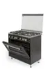 Picture of Elba Gas Cooker 90 cm Black with Steel Top and 2 Fans for Cooling and Distribution