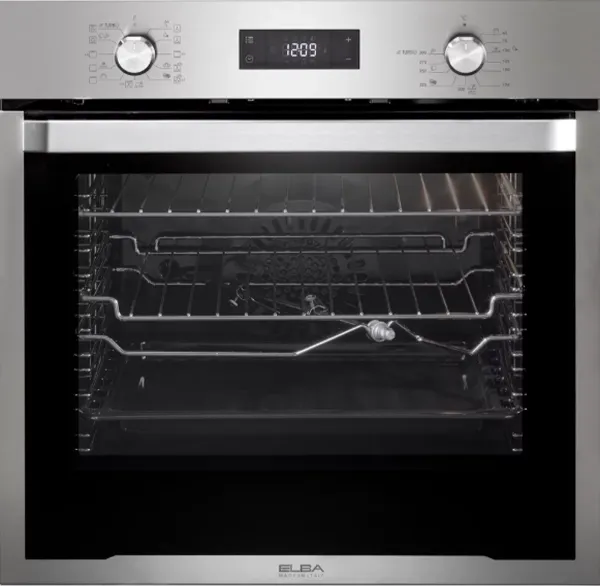 Picture of ELBA Electric Oven Built-in 11 Functions with black glass door and 2 fans