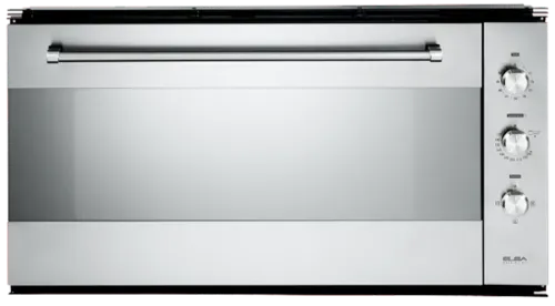 صورة فرن غاز إلبا بلت ان 90 سم ستانلس ستيل بسعة 74 لتر ومروحة تبريد وتوزيع ونظام امان كامل