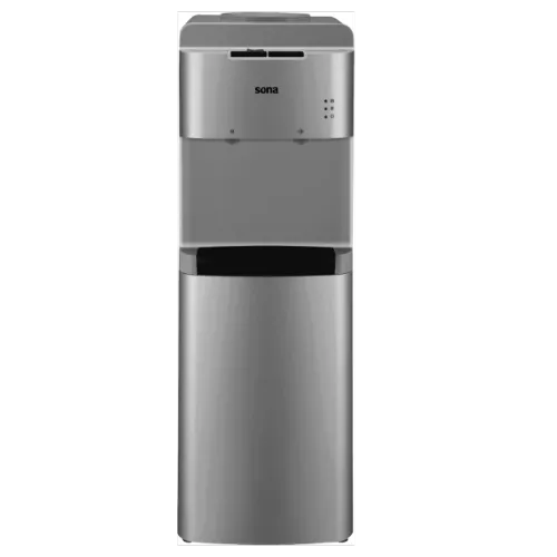 صورة موزع مياه سونا بصنبورين مع قفل أمان للأطفال، فضي اللون