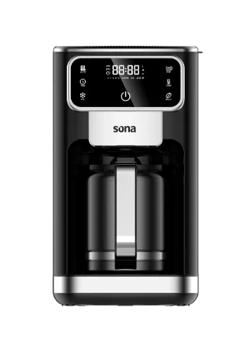 صورة محضرة قهوة امريكية سونا حجم 1.8 لتر لون اسود مع ميزة وضعية القهوة المثلجة